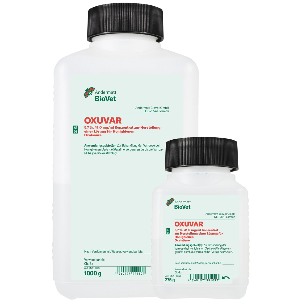 Oxuvar 5,7% Varroa-Behandlung Für Bienen - 1000g Lösung Mit Dosierspritze